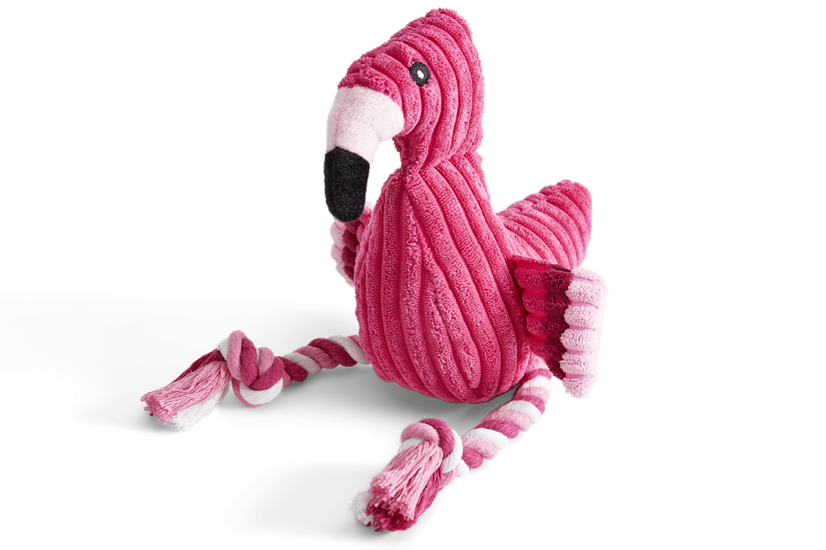 Mordedor de Pelúcia Flamingo para Cachorro