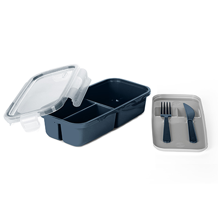 Imagem do produto: 3 partition food storage container 2903 - Oil blue