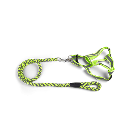 Imagem do produto: Guia Trançada com Peitoral – G 1559 - Verde Neon