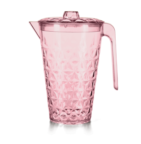 Imagem do produto: Jarra Cristal com Tampa 2L 3041 - Rosa Translúcido
