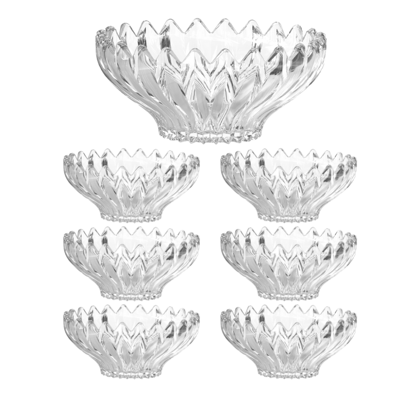 Imagem do produto Conjunto de 7 Peças em Vidro para Sobremesa Tropical